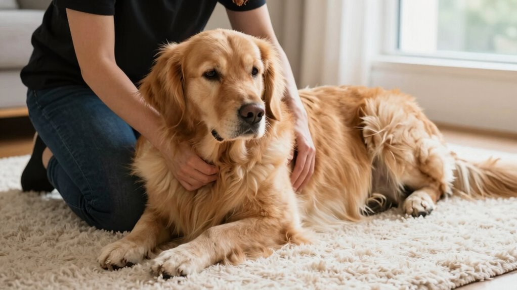 properly lifting large dogs