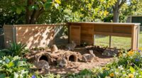 safe shaded outdoor rabbit runs
