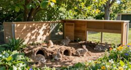 safe shaded outdoor rabbit runs