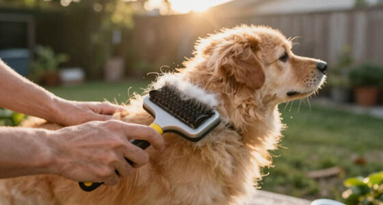 Pet Hair Remover Brush & Grooming Gloves - Deshedding Tool For Dogs & Cats, Massage And Cleaning Comb