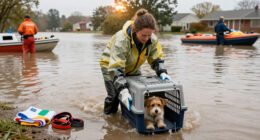 ASPCA Assists With The Emergency Evacuation Of Over 50 Animals Due To Flooding