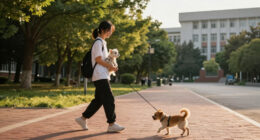 Yinchuan University Allows Students To Bring Pets To Campus