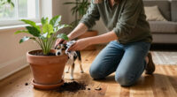 Just Found Our Sweet Angel Peeing In Our Potted Plants